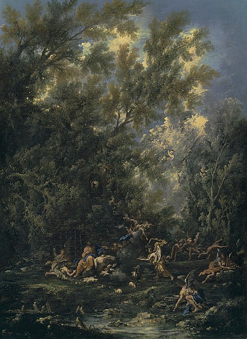 Christ attended by Angels, 1705, Alessandro Magnasco
