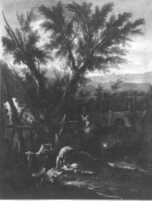 Landschaft mit Mönchen, 1725, Alessandro Magnasco