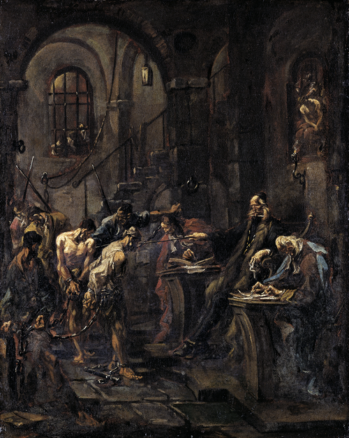 Brutal Interrogation, 1728, Alessandro Magnasco