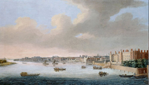 The Thames from Somerset House, 1650, Cornelis Bol Ier