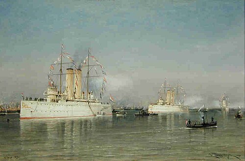 Vlootrevue op het Hollands Diep, 15 september 1898, 1898, Cornelis Christiaan Dommelshui