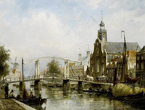 Vue du Magere Brug, Amsterdam, 1893, Cornelis Christiaan Dommelshui