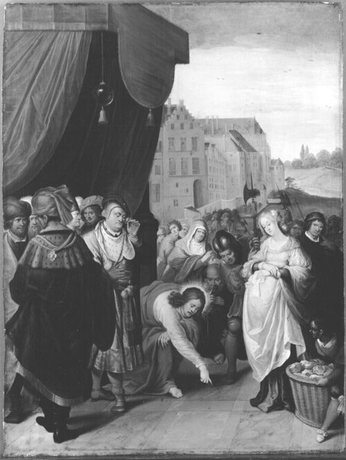 Christ and the adulterous woman, 1639, Cornelis de Baellieur