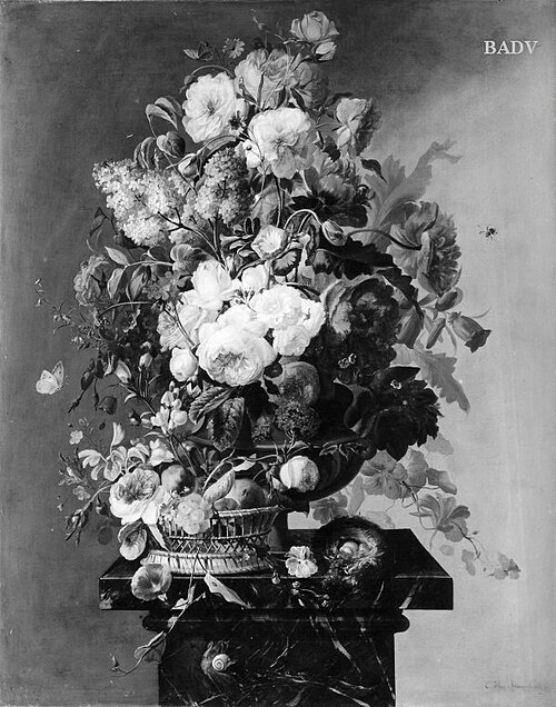 Blumenstück mit Fruchtkorb, 1781, Cornelis van Spaendonck