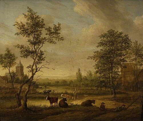 Landscape with figures, 1771, Cornelis Vermeulen