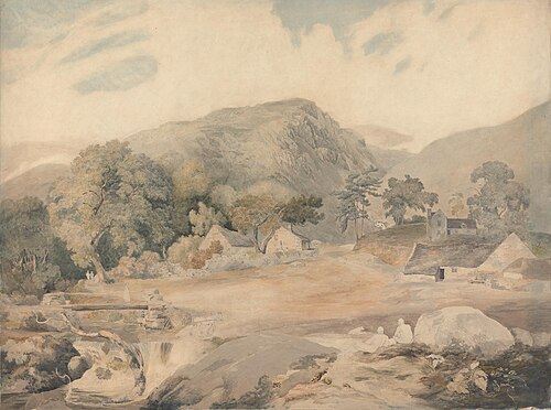 View near Tal-y-Llyn, 1805, Cornelius Varley