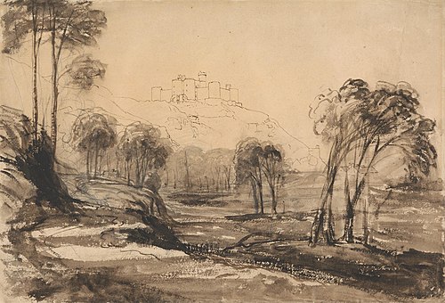 Harlech Castle, 1803, Cornelius Varley