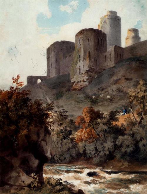 Castle above a Torrent - Cornelius Varley, , Cornelius Varley