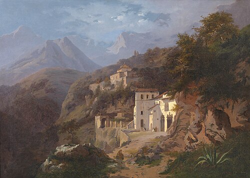 Le Couvent des Capucins de La Cava (Salerne), 1838, Edouard De Vigne
