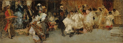 The baptism, 1880, José Villegas Cordero