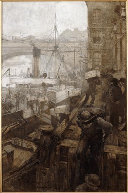 Le Port de Baltimore, 1890, André Castaigne
