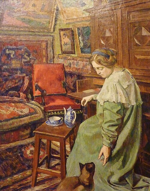 Intérieur d'atelier à la chatte siamoise, 1909, George-Daniel de Monfreid