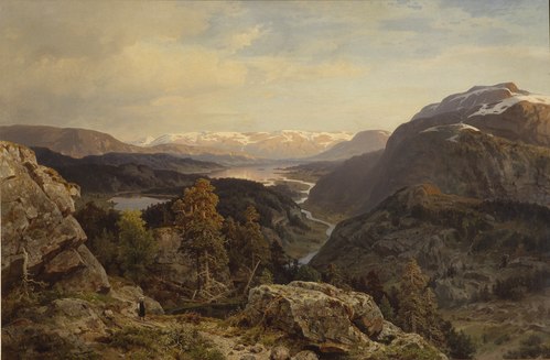 Evening in the Norwegian Mountains, 1869, Morten Müller