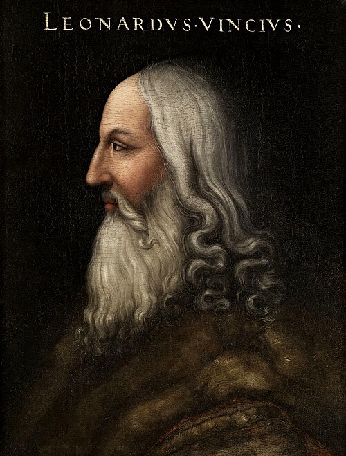 Portrait of Leonardo da Vinci, 1560, Cristofano dell'Altissimo