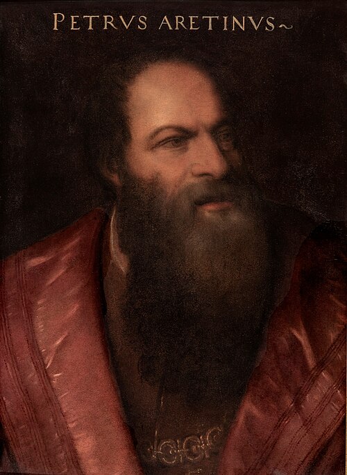 Portrait of Pietro Aretino, 1587, Cristofano dell'Altissimo