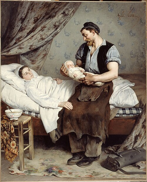Le nouveau-né, 1881, André Gill