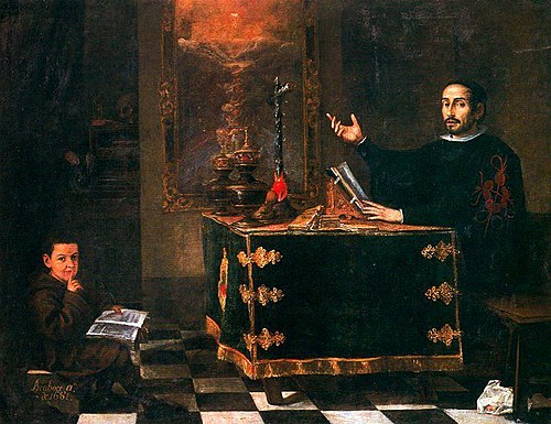 Don Miguel de Mañara leyendo la regla de la Hermandad de la Santa Caridad, 1681, Juan de Valdés Leal