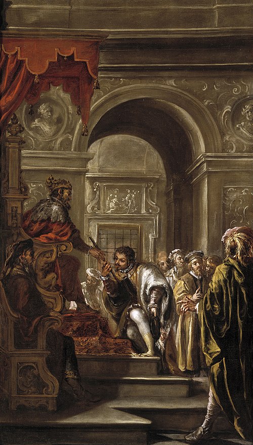 Saint Ambrose appointed Governor of Liguria and Emilia, 1673, Juan de Valdés Leal