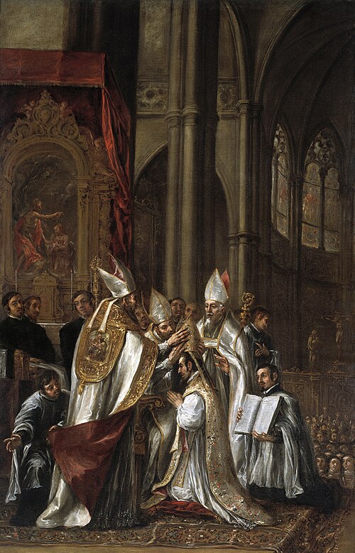 Consecration of St Ambrose as Bishop, 1673, Juan de Valdés Leal