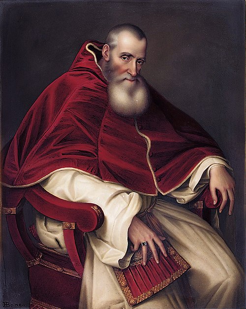 Alessandro Farnese, Pope Paul III, seated three-quarter-length, in papal robes, 1810, Henry Bone