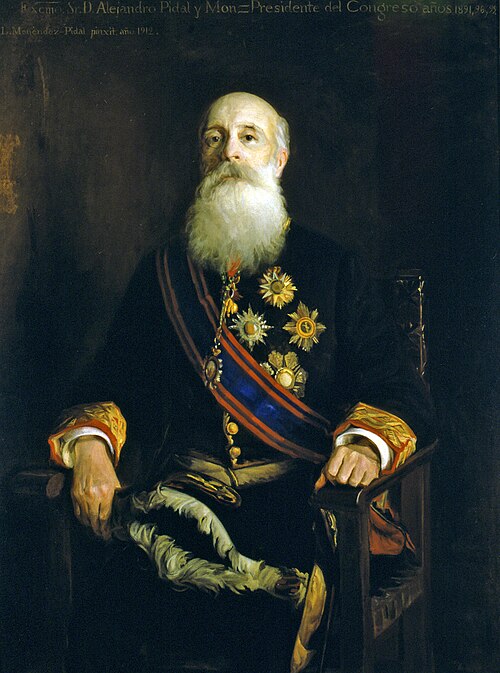 Alejandro Pidal y Mon, 1912, Luis Menéndez Pidal