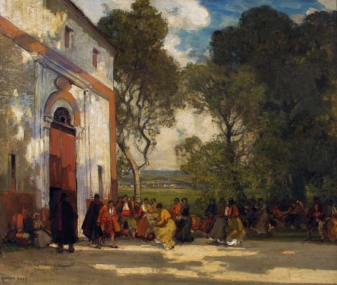 Outside The Bull Ring, , Alfred East