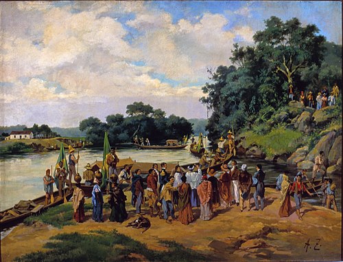 Bênção dos canoões (Porto Feliz), 1920, Aurélio Zimmermann