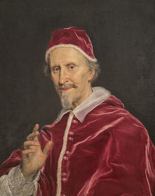 Portrait of Pope Clement IX Rospigliosi blessing, 1668, Baciccio