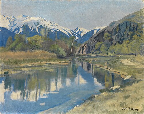 Rhone-Ebene bei Saillon, 1910, Alfred Rehfous