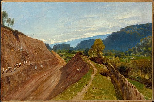Preparing a Railway Cutting, , Charles François Eustache