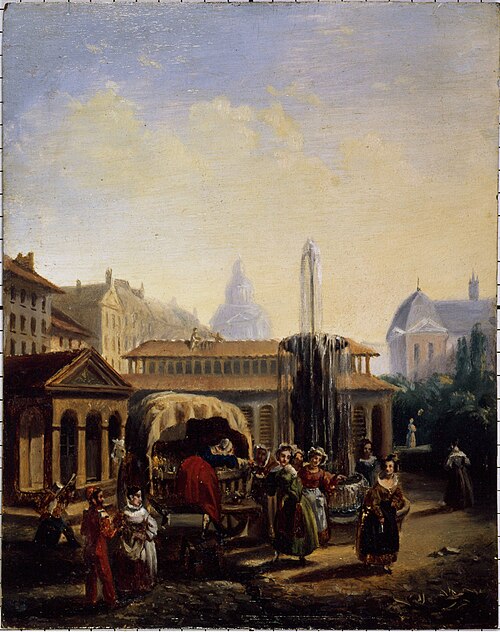 Le marché Saint-Martin, vers 1835, 1835, Jean Baptiste Lecoeur