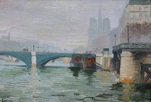 View Along the Seine, , Albert Jean Adolphe