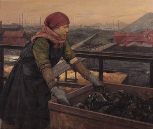 Mine trolley worker, 1950, Aimé Stevens