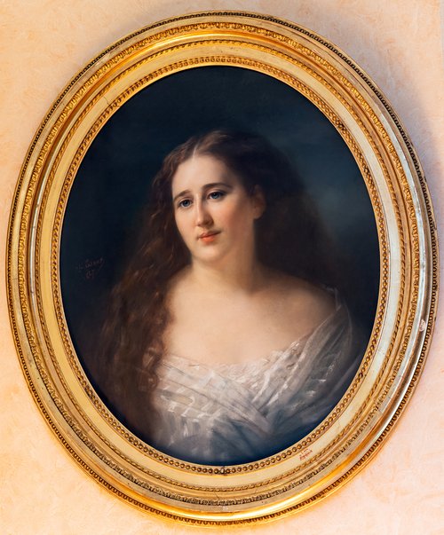 Portrait d'Adèle de Rothschild, baronne Salomon de Rothschild, 1867, Charles Escot