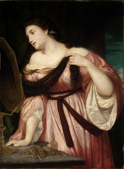 Junges Mädchen am Putztisch, , Karl Friedrich Schick