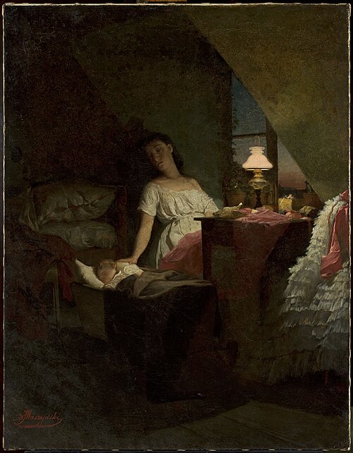 Genre scene – Premonition of the night, , Julian Maszyński