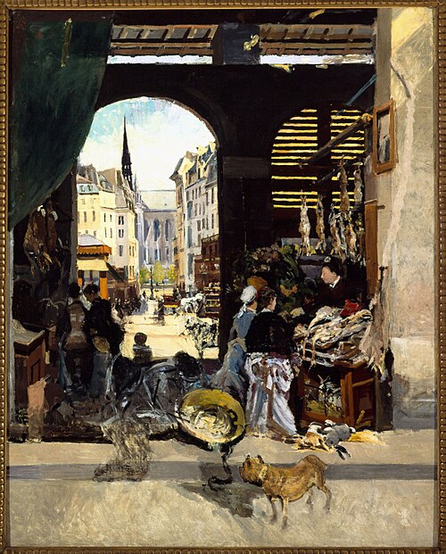 Le Marché des Carmes, place Maubert, 1880, Émile Antoine Guillier