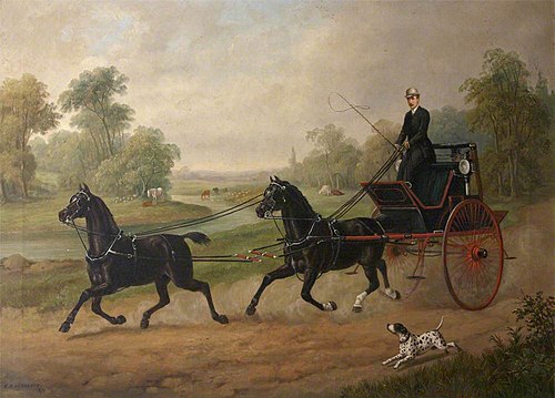 Edmund Wilson (1831-1934) driving his Tandem, 1879, Edward Benjamin Herberte