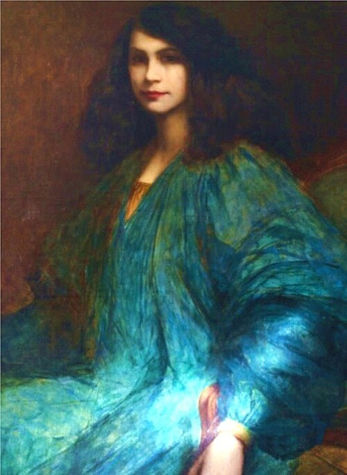 Portrait d'Aurore, Jeanne Claudine Dudevant (1866-1961), dite Aurore Lauth-Sand., 1895, Charles Frédéric Lauth