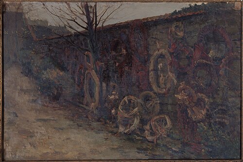 Le mur des fédérés au cimetière du Père-Lachaise, 1907, Germain Eugène Bonneton