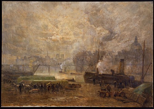 La Seine, au port Saint-Nicolas, 1900, Germain Eugène Bonneton