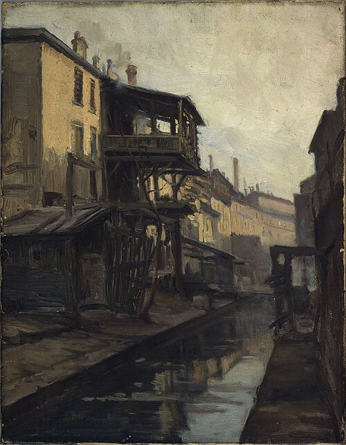 La Bièvre, rue des Cordelières, 1900, Germain Eugène Bonneton