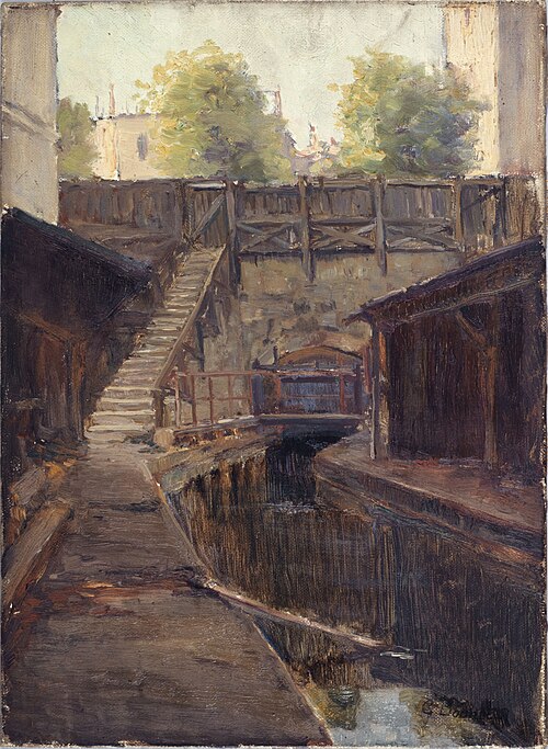 Bras gauche de la Bièvre, boulevard Arago, 1900, Germain Eugène Bonneton