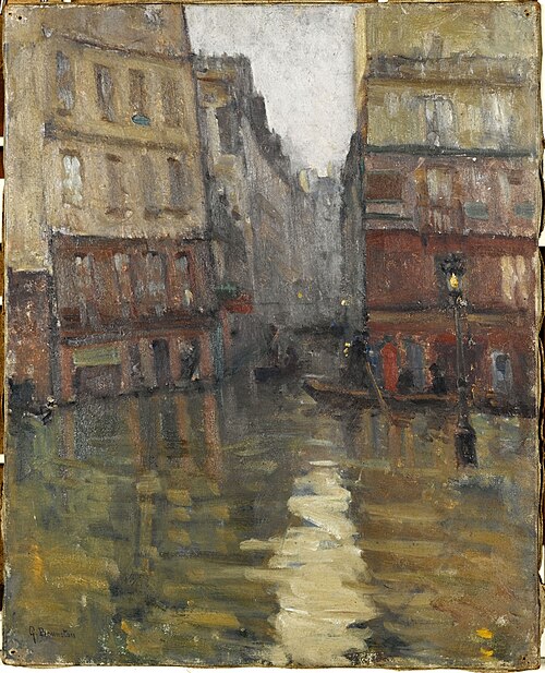 La rue Maître-Albert (inondations de 1910), 1910, Germain Eugène Bonneton