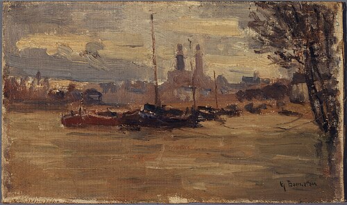 La Seine au pont des Invalides (inondations de 1910), 1910, Germain Eugène Bonneton