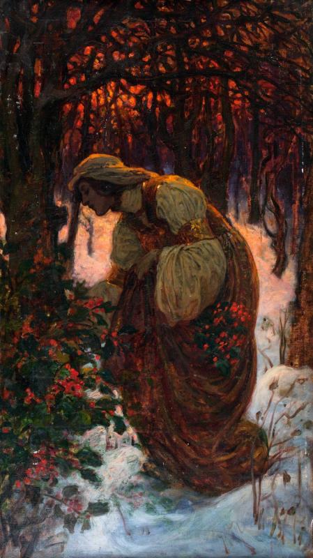 Girl in the Woods, 1890, Sigismund de Ivanowski