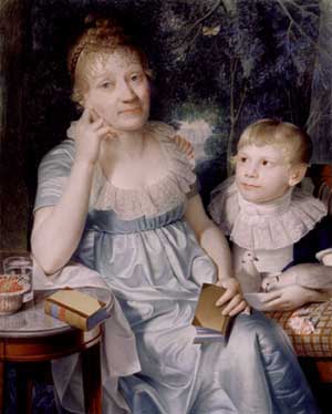 Benedikte Naubert with foster son, 1900, Daniel Caffe