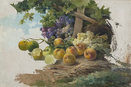 Estudio de frutas, 1900, Emilio Sala Francés
