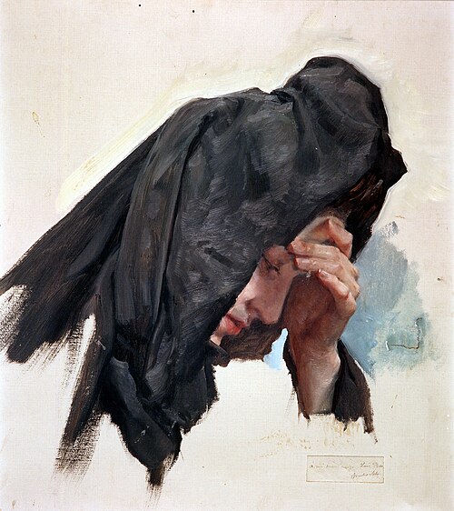 Cabeza de mujer, 1900, Emilio Sala Francés