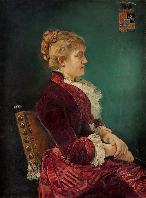 María de las Mercedes de Alcázar y Nero Vera de Aragón marquesa de Coquilla, 1880, Emilio Sala Francés